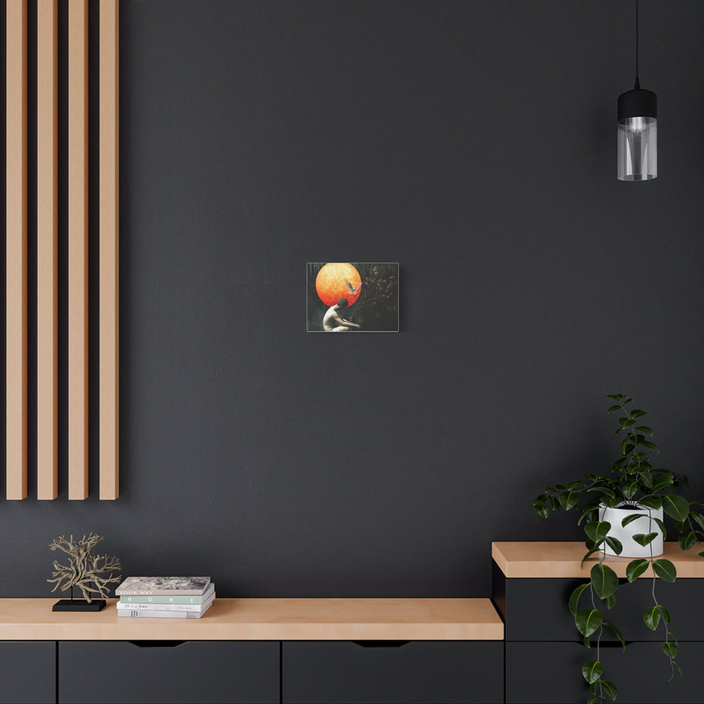 Thoughtful — Contemplative Portrait Matte Canvas Print, Stretched Wall Art 1.25"