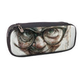 Wisdom and Whimsy: Horizontal Leather Clamshell Pencil Case