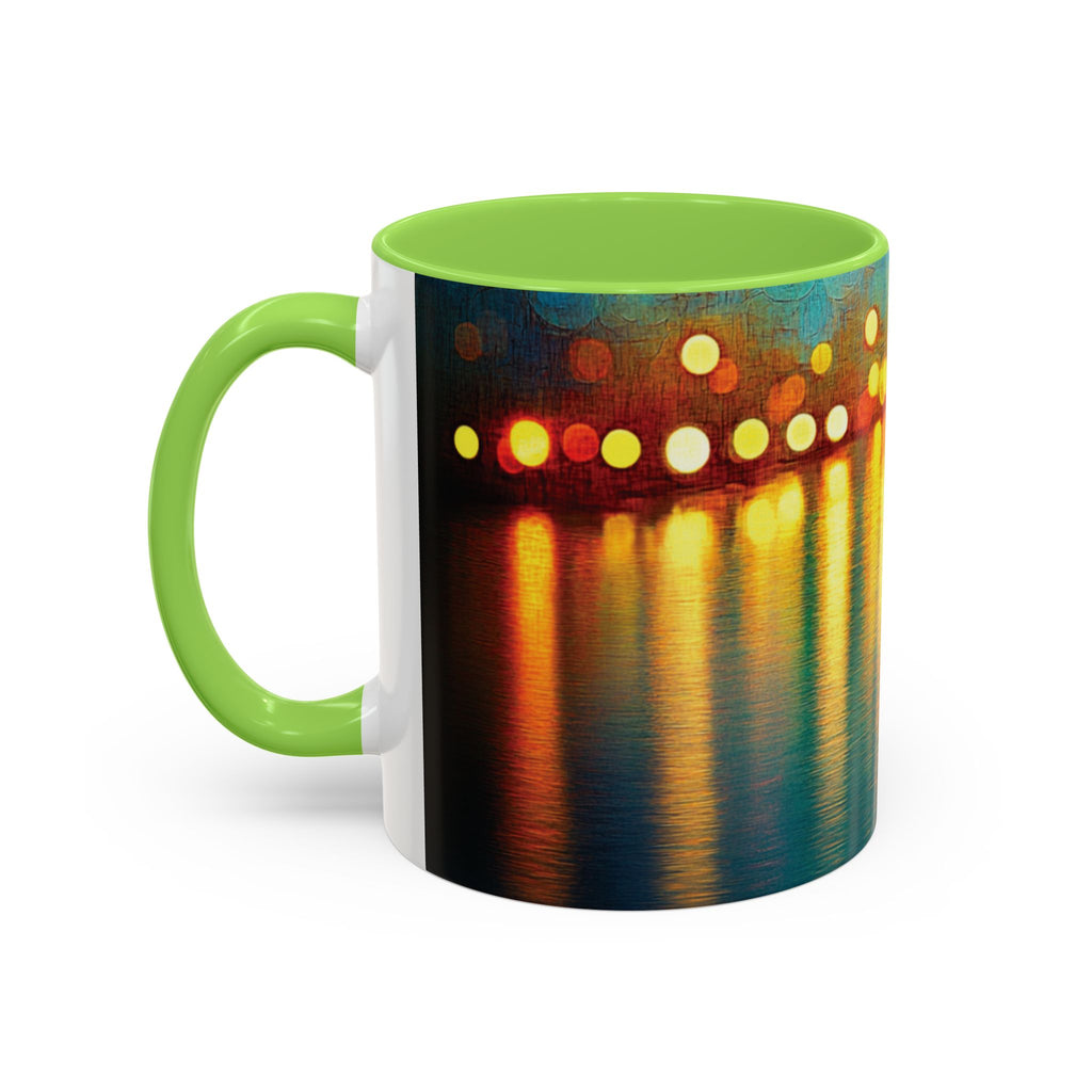 Reflections of the Cityscape Mug - Vibrant 11oz & 15oz Coffee Cup for Art Lovers & Gift Giving