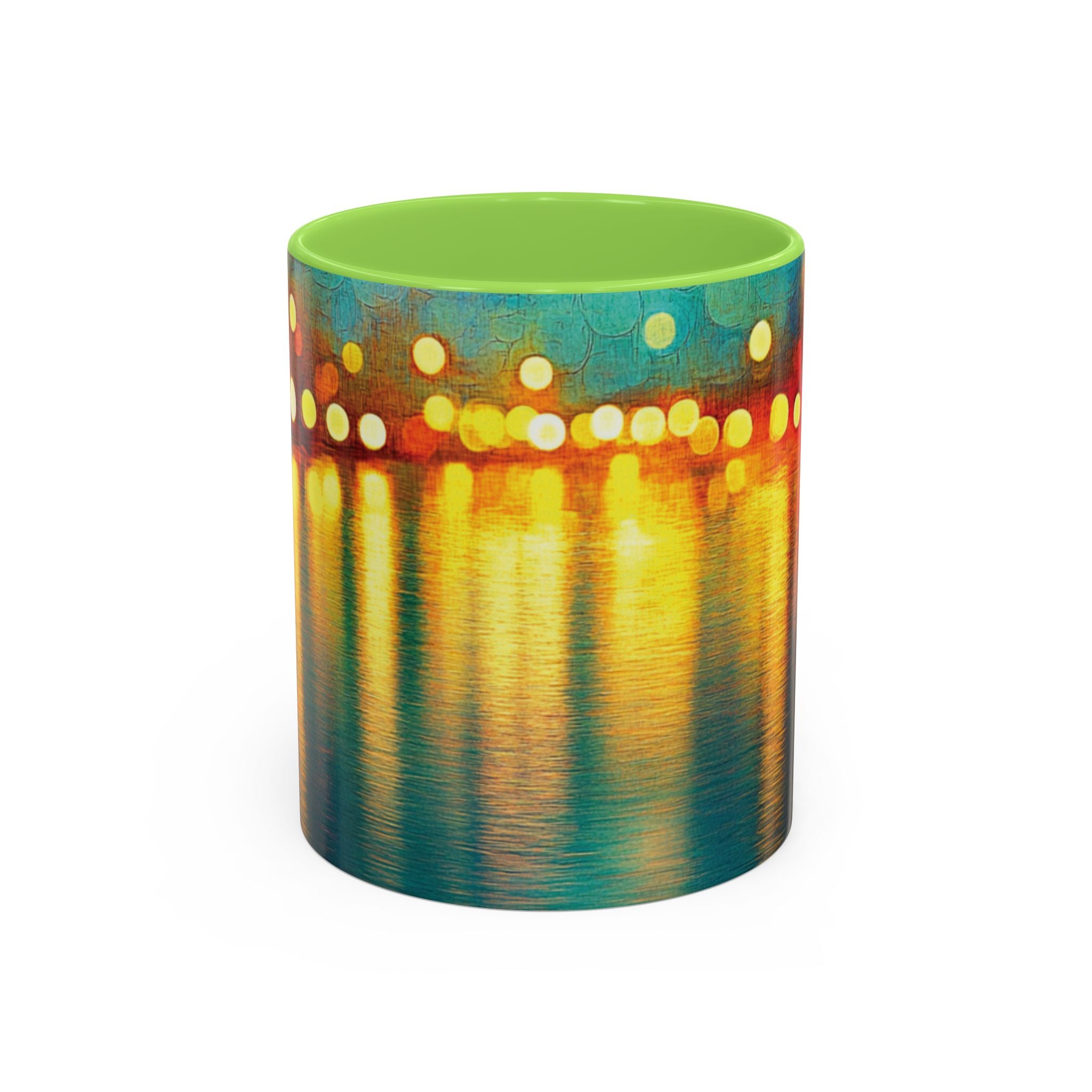Reflections of the Cityscape Mug - Vibrant 11oz & 15oz Coffee Cup for Art Lovers & Gift Giving