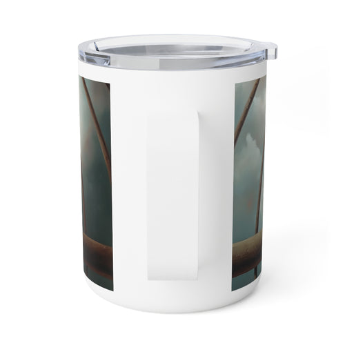 Budgies in Love!  Charming Insulated Coffee Mug - Perfect Gift for Bird Lovers