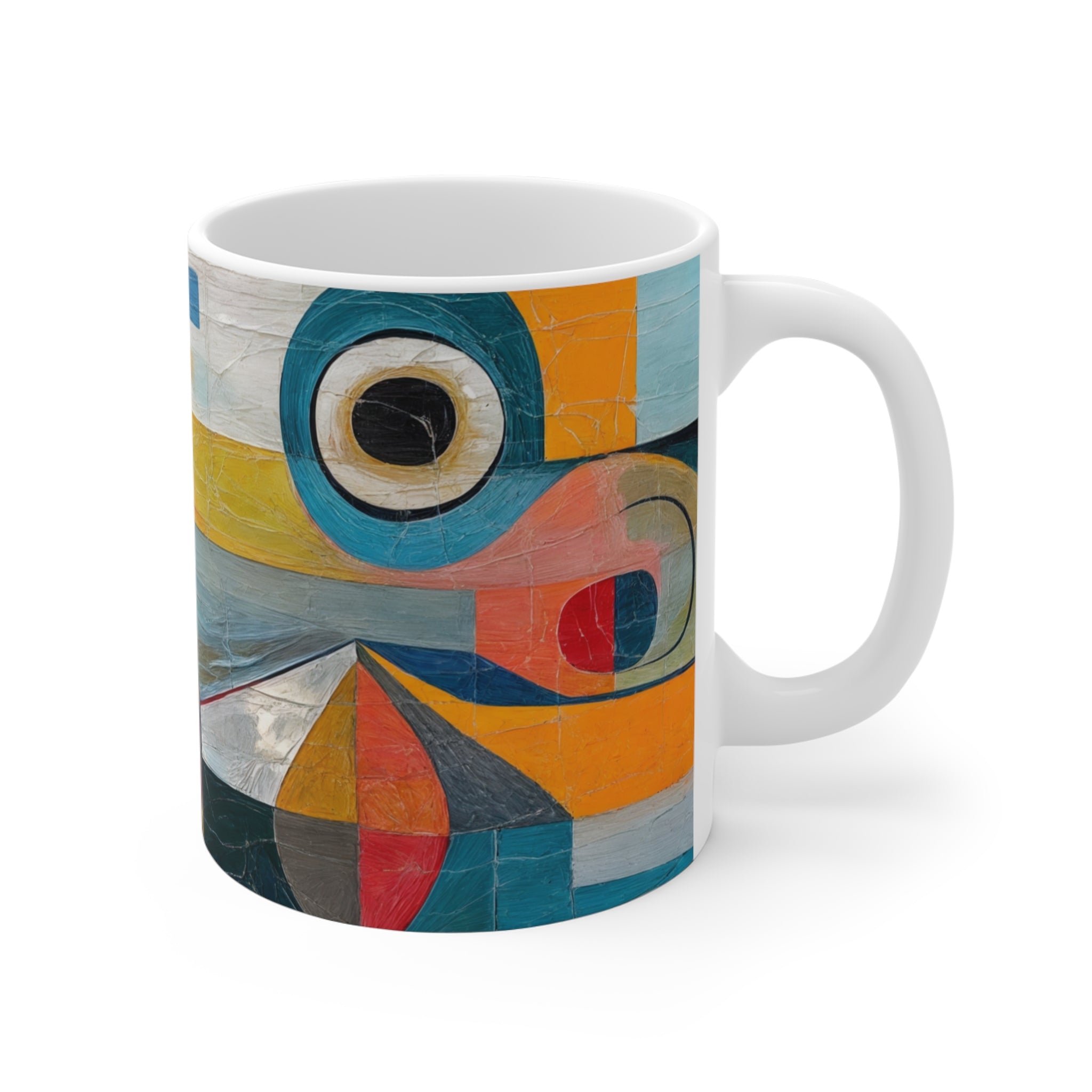 Abstract Art Ceramic Mug – 11oz, 15oz, 20oz – Unique Colorful Design for Art Lovers