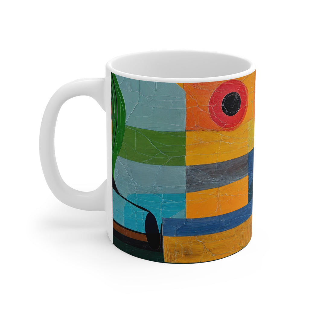 Abstract Art Ceramic Mug – 11oz, 15oz, 20oz – Unique Colorful Design for Art Lovers