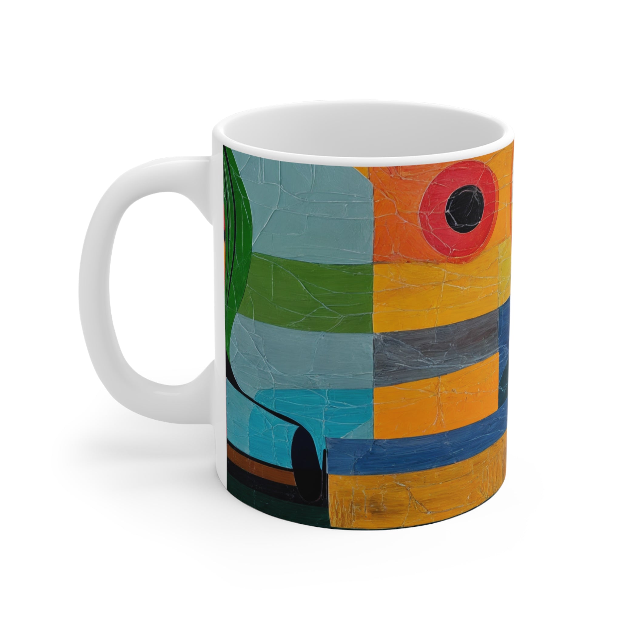 Abstract Art Ceramic Mug – 11oz, 15oz, 20oz – Unique Colorful Design for Art Lovers