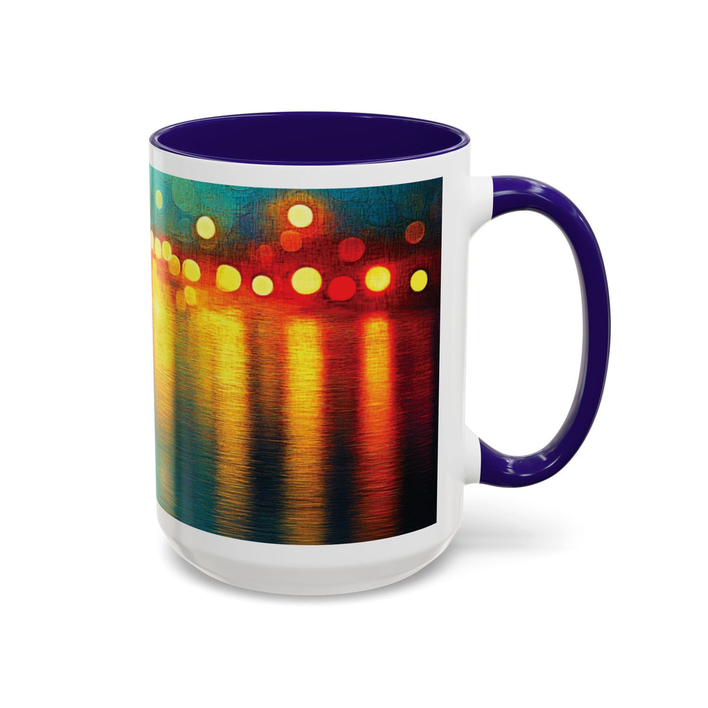 Reflections of the Cityscape Mug - Vibrant 11oz & 15oz Coffee Cup for Art Lovers & Gift Giving