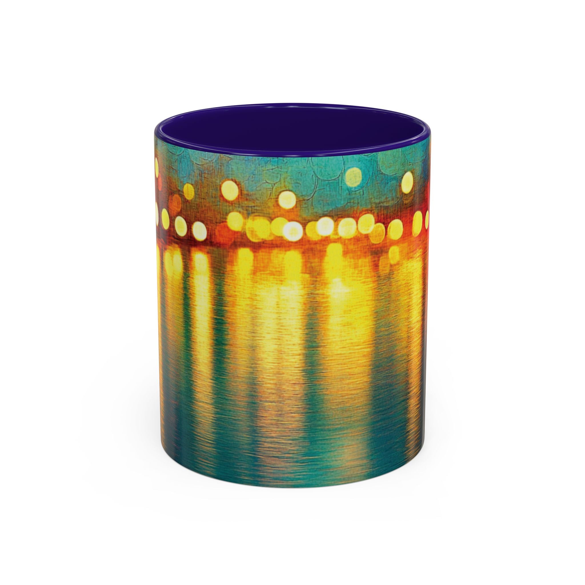 Reflections of the Cityscape Mug - Vibrant 11oz & 15oz Coffee Cup for Art Lovers & Gift Giving