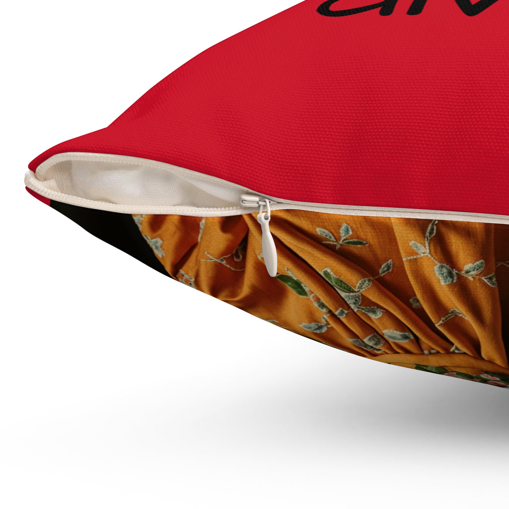 Decorative Pillow — “Distractible but Divine” Floral Portrait Accent Pillow