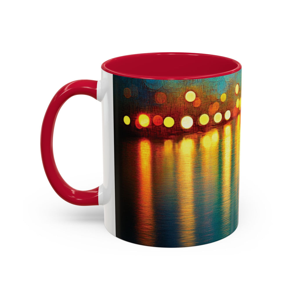 Reflections of the Cityscape Mug - Vibrant 11oz & 15oz Coffee Cup for Art Lovers & Gift Giving