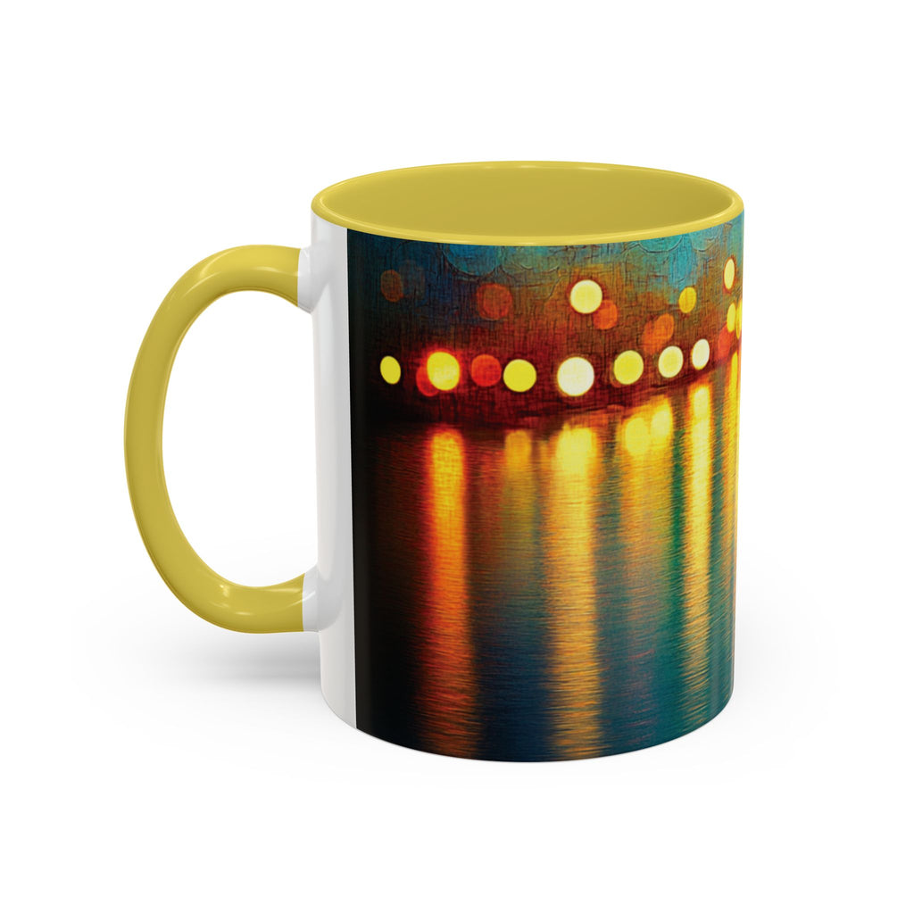 Reflections of the Cityscape Mug - Vibrant 11oz & 15oz Coffee Cup for Art Lovers & Gift Giving