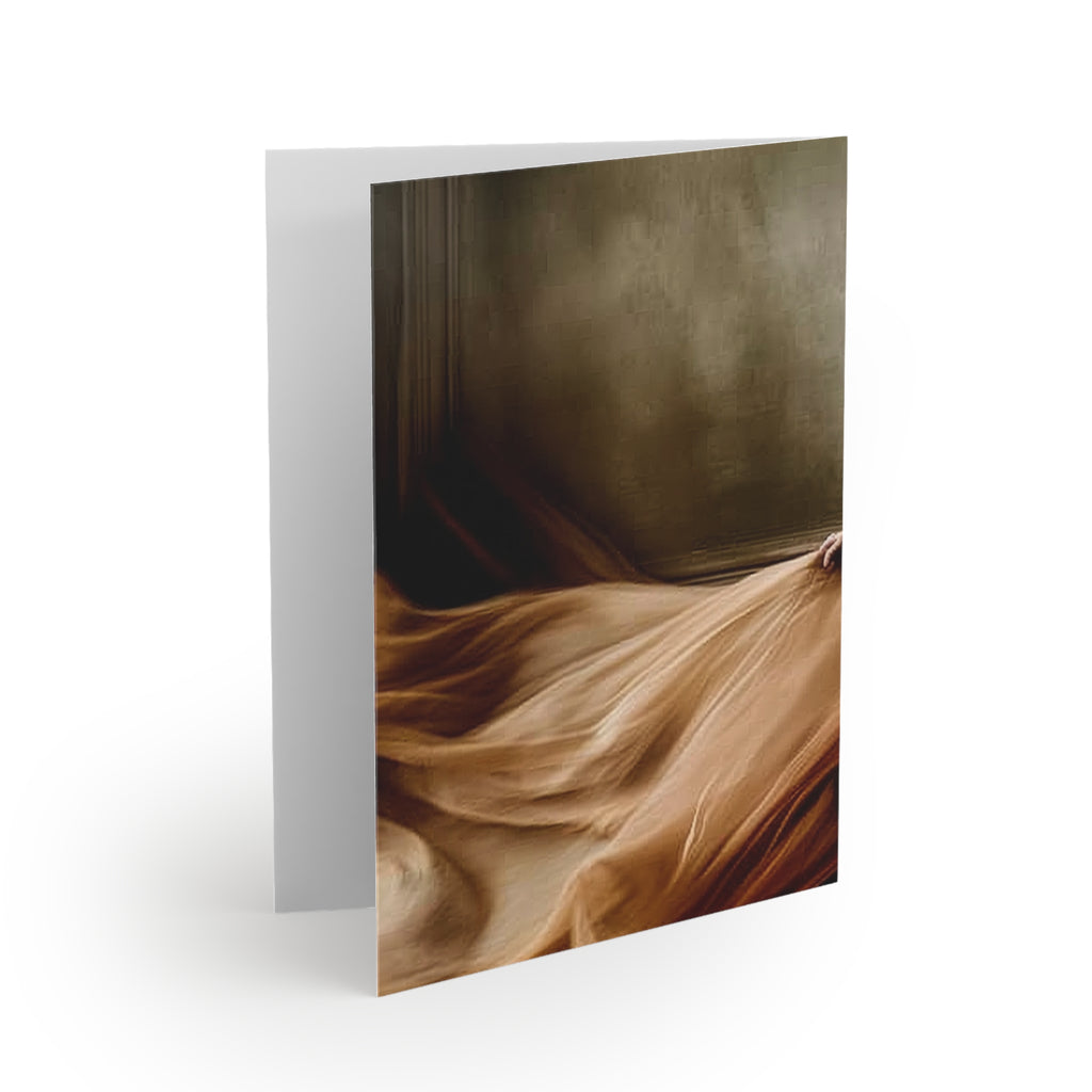Greeting Cards — Elegant Vintage Woman in Flowing Gown (8/16/24 Pack)