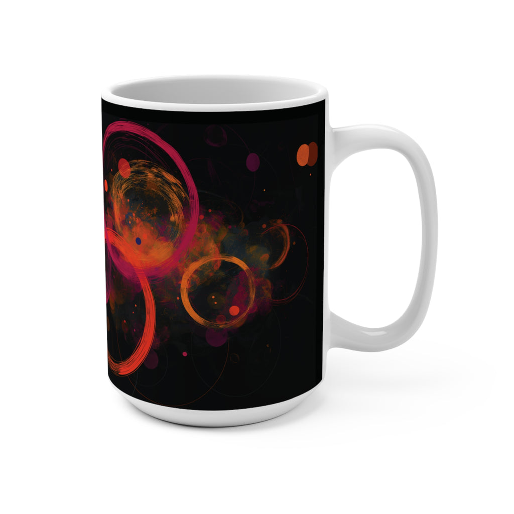 Vibrant Abstract Art Mug | 15oz Coffee Cup for Artists & Color Lovers