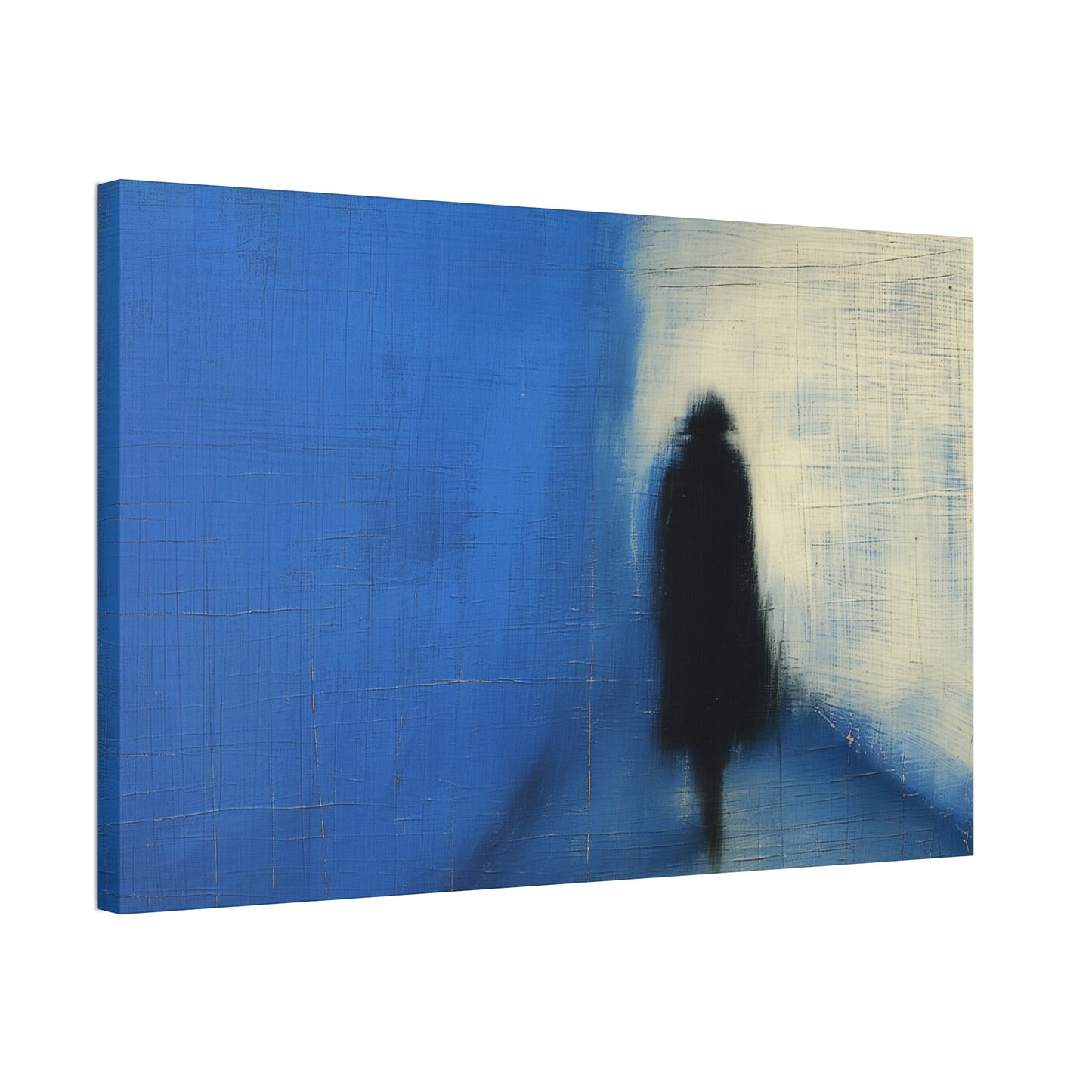 Abstract Blue Shadow Canvas Wall Art — Stretched 1.5"