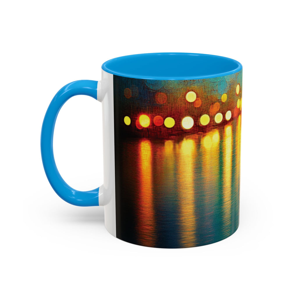 Reflections of the Cityscape Mug - Vibrant 11oz & 15oz Coffee Cup for Art Lovers & Gift Giving