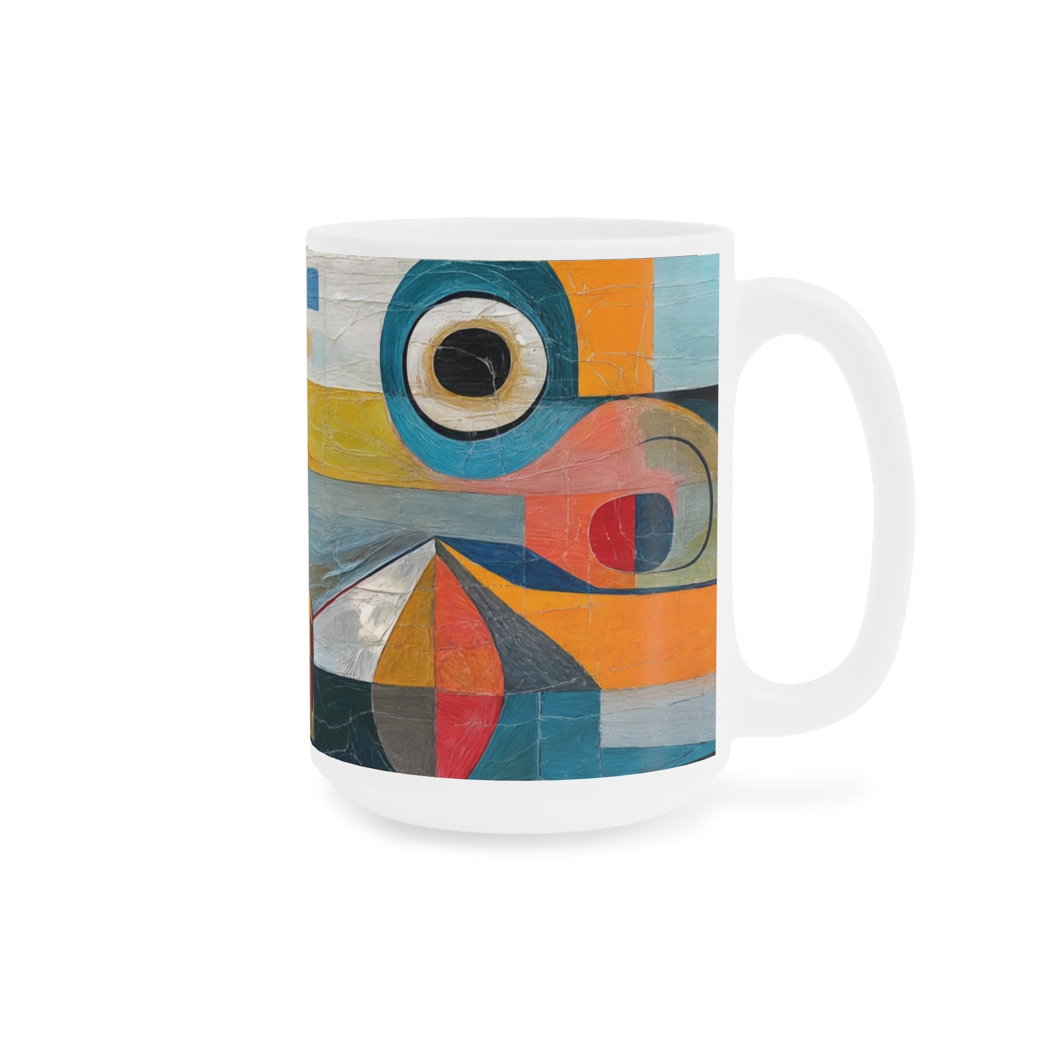 Abstract Art Ceramic Mug – 11oz, 15oz, 20oz – Unique Colorful Design for Art Lovers