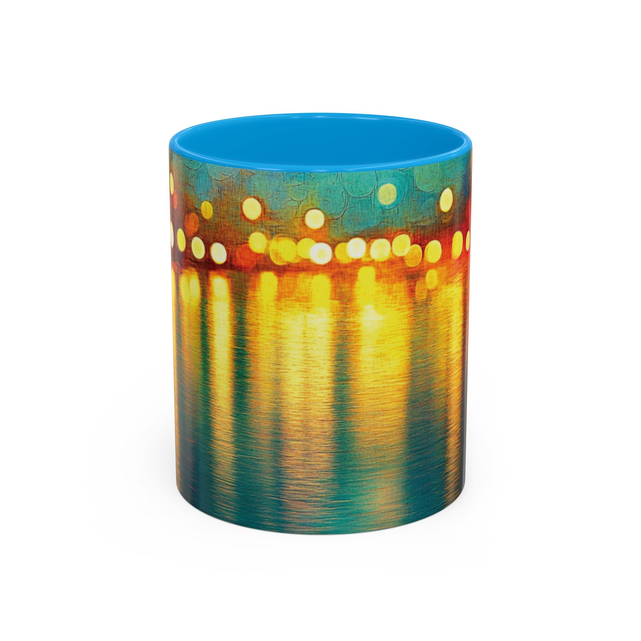 Reflections of the Cityscape Mug - Vibrant 11oz & 15oz Coffee Cup for Art Lovers & Gift Giving