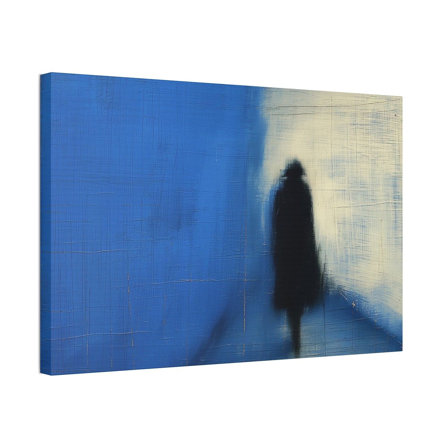 Abstract Blue Shadow Canvas Wall Art — Stretched 1.5"