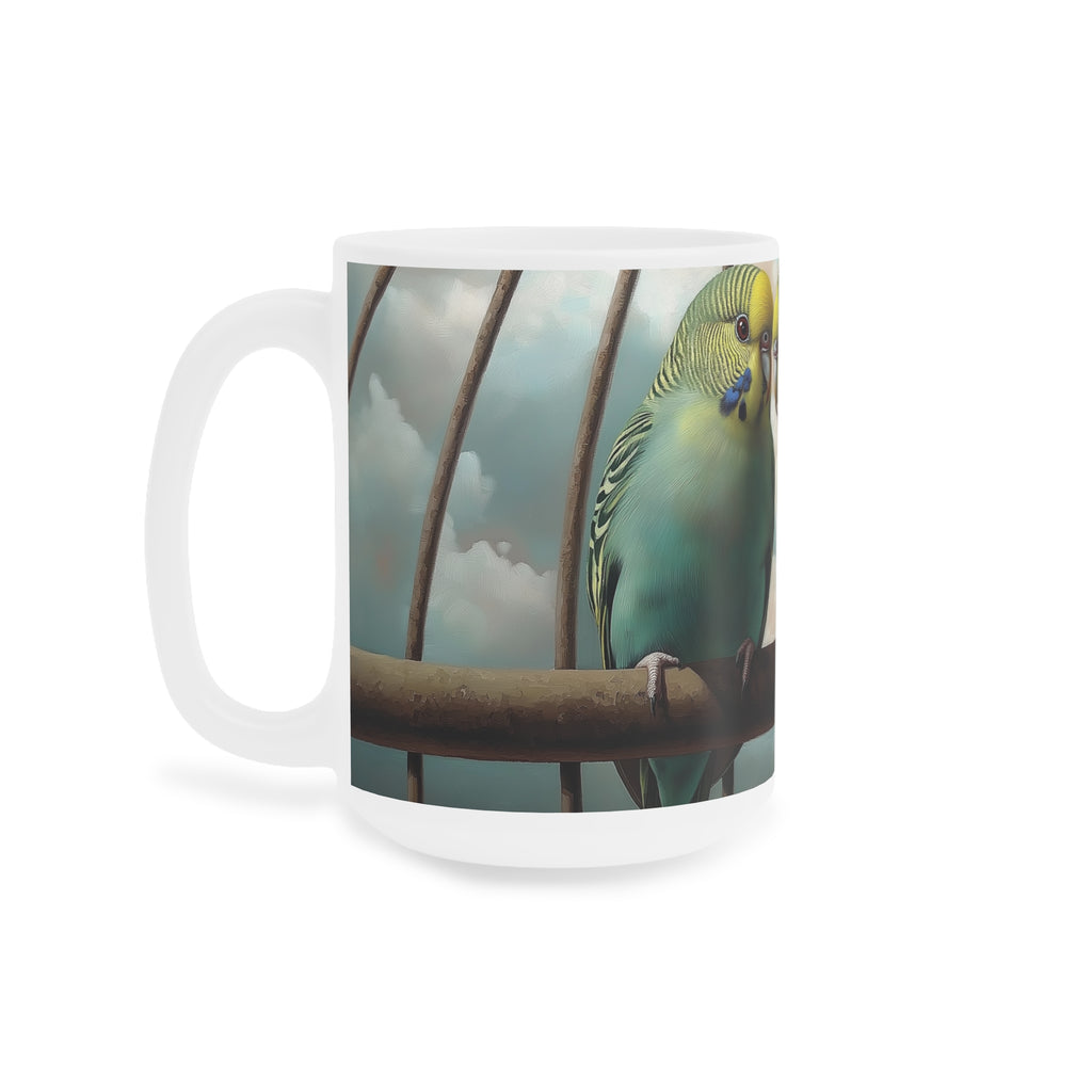 Charming Budgie Ceramic Mugs - Perfect for Bird Lovers