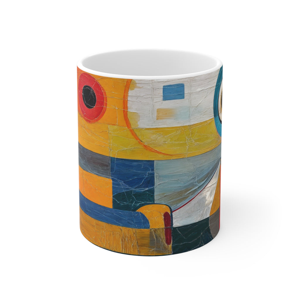 Abstract Art Ceramic Mug – 11oz, 15oz, 20oz – Unique Colorful Design for Art Lovers