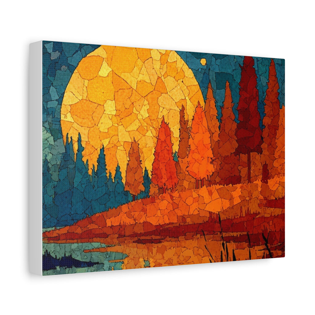 Autumn Trees Matte Canvas Print — Fall Landscape Stretched Wall Art, 1.25"