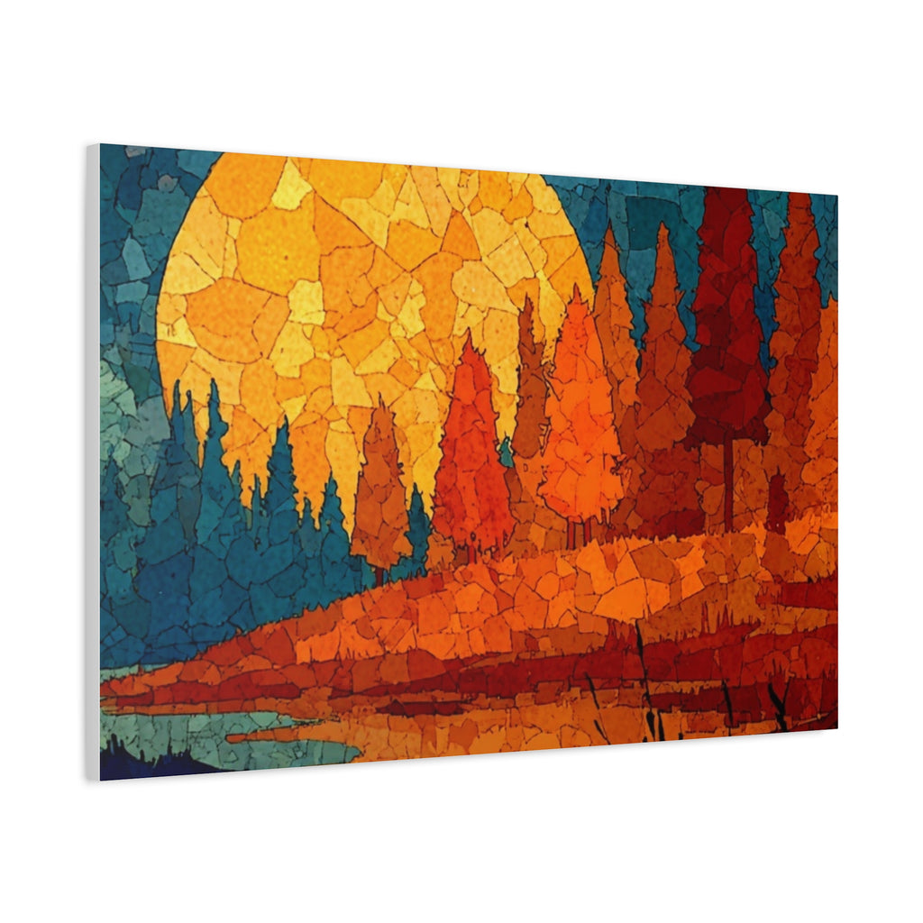 Autumn Trees Matte Canvas Print — Fall Landscape Stretched Wall Art, 1.25"