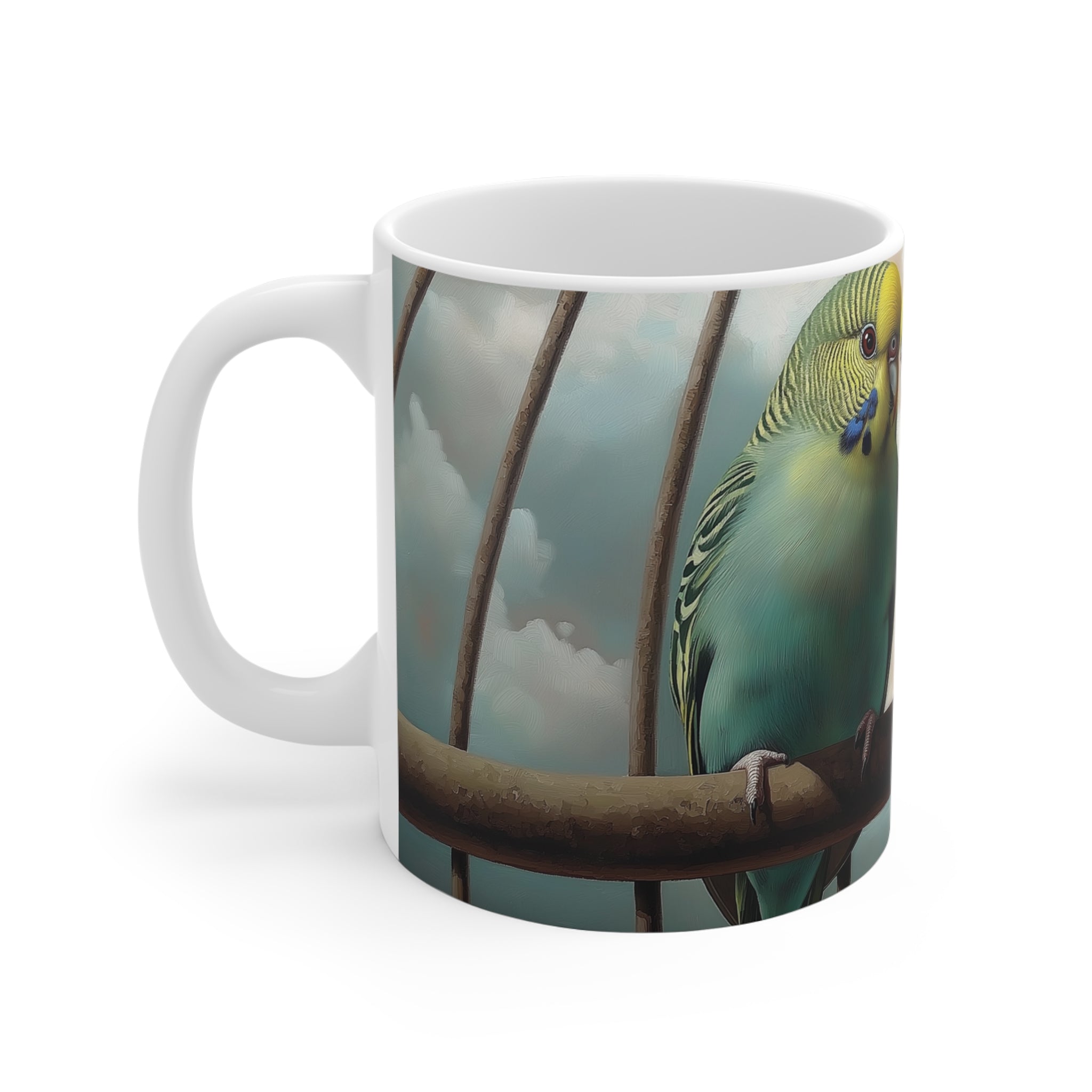 Charming Budgie Ceramic Mugs - Perfect for Bird Lovers