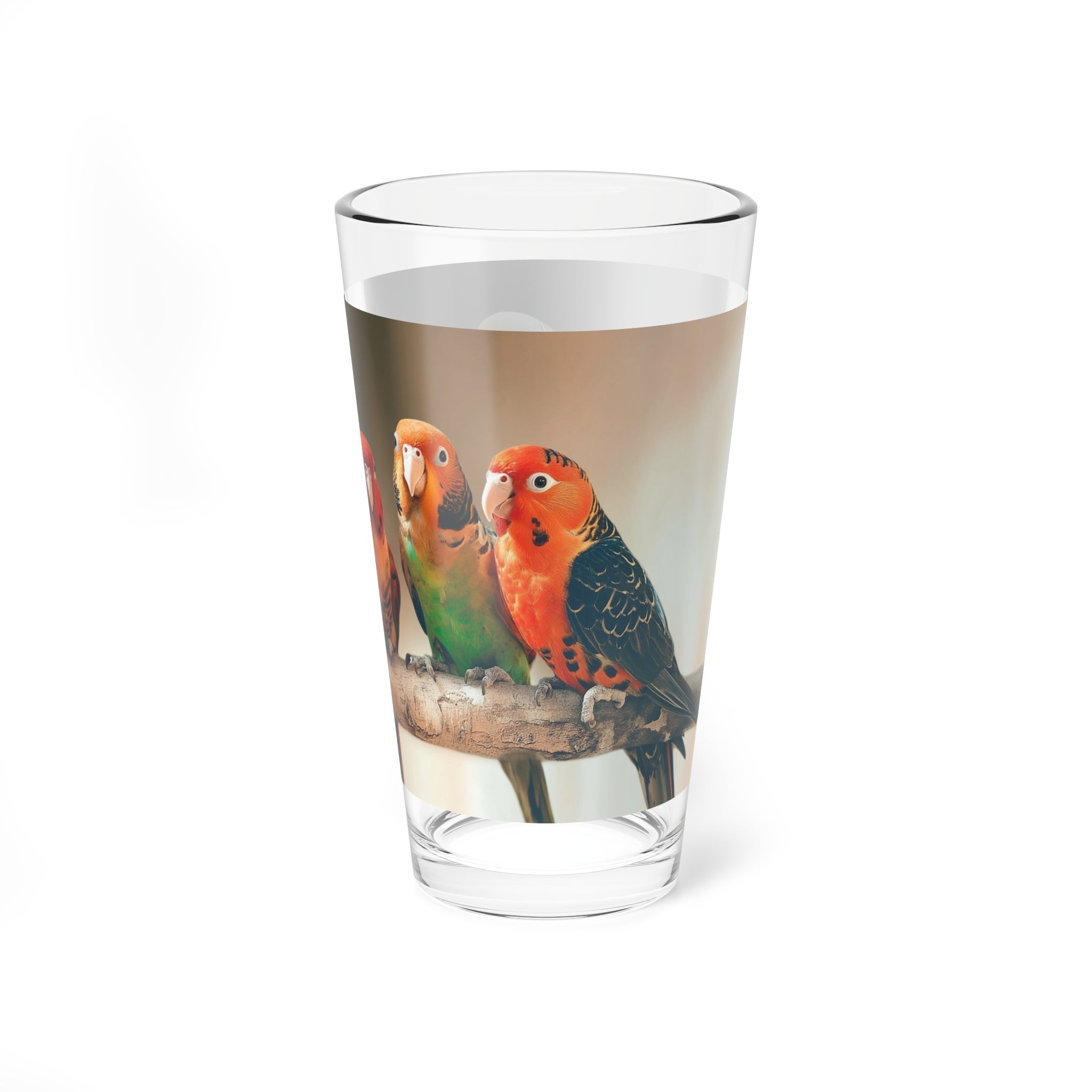 Colorful Parrot Mixing Glass - 16oz Cocktail and Beverage Cup