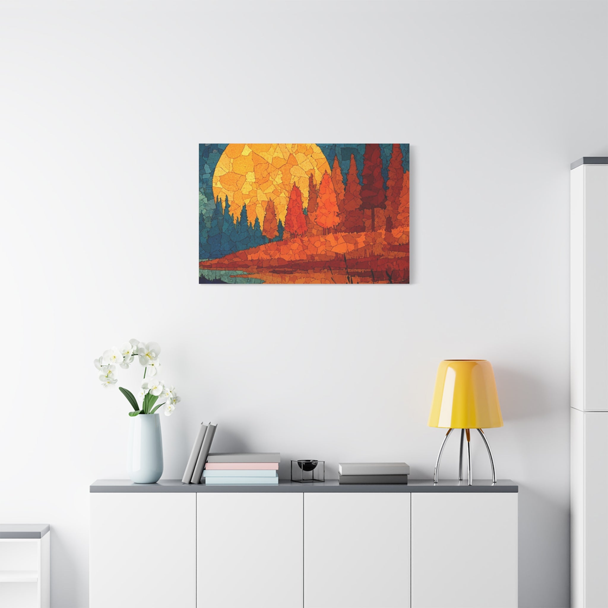 Autumn Trees Matte Canvas Print — Fall Landscape Stretched Wall Art, 1.25"