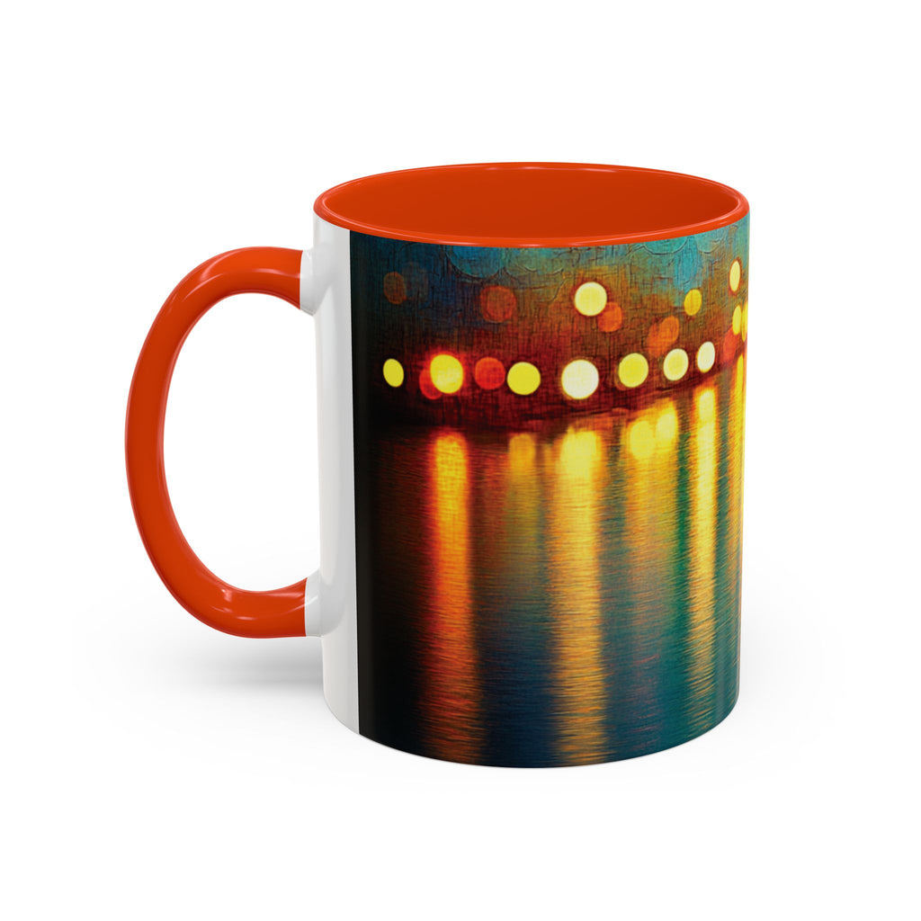 Reflections of the Cityscape Mug - Vibrant 11oz & 15oz Coffee Cup for Art Lovers & Gift Giving