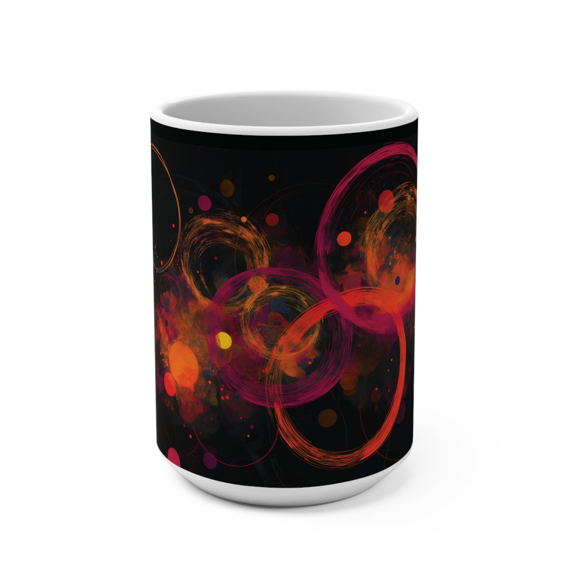 Vibrant Abstract Art Mug | 15oz Coffee Cup for Artists & Color Lovers