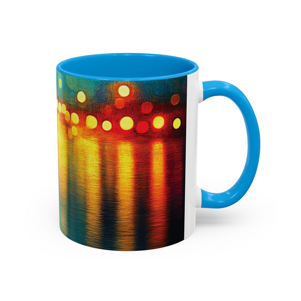 Reflections of the Cityscape Mug - Vibrant 11oz & 15oz Coffee Cup for Art Lovers & Gift Giving