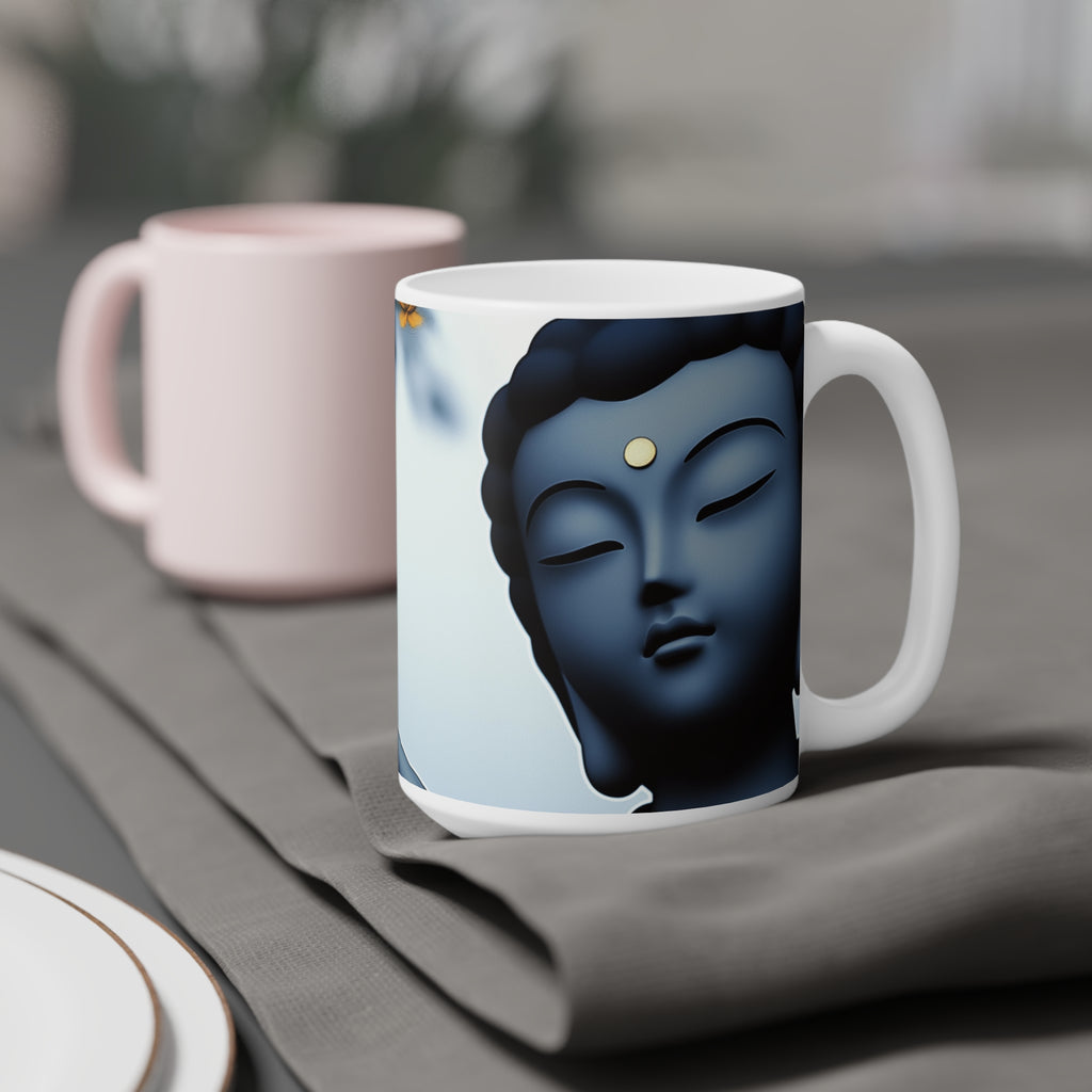 Serene Nature Ceramic Mug - Autumn Leaves Design (11oz, 15oz, 20oz)