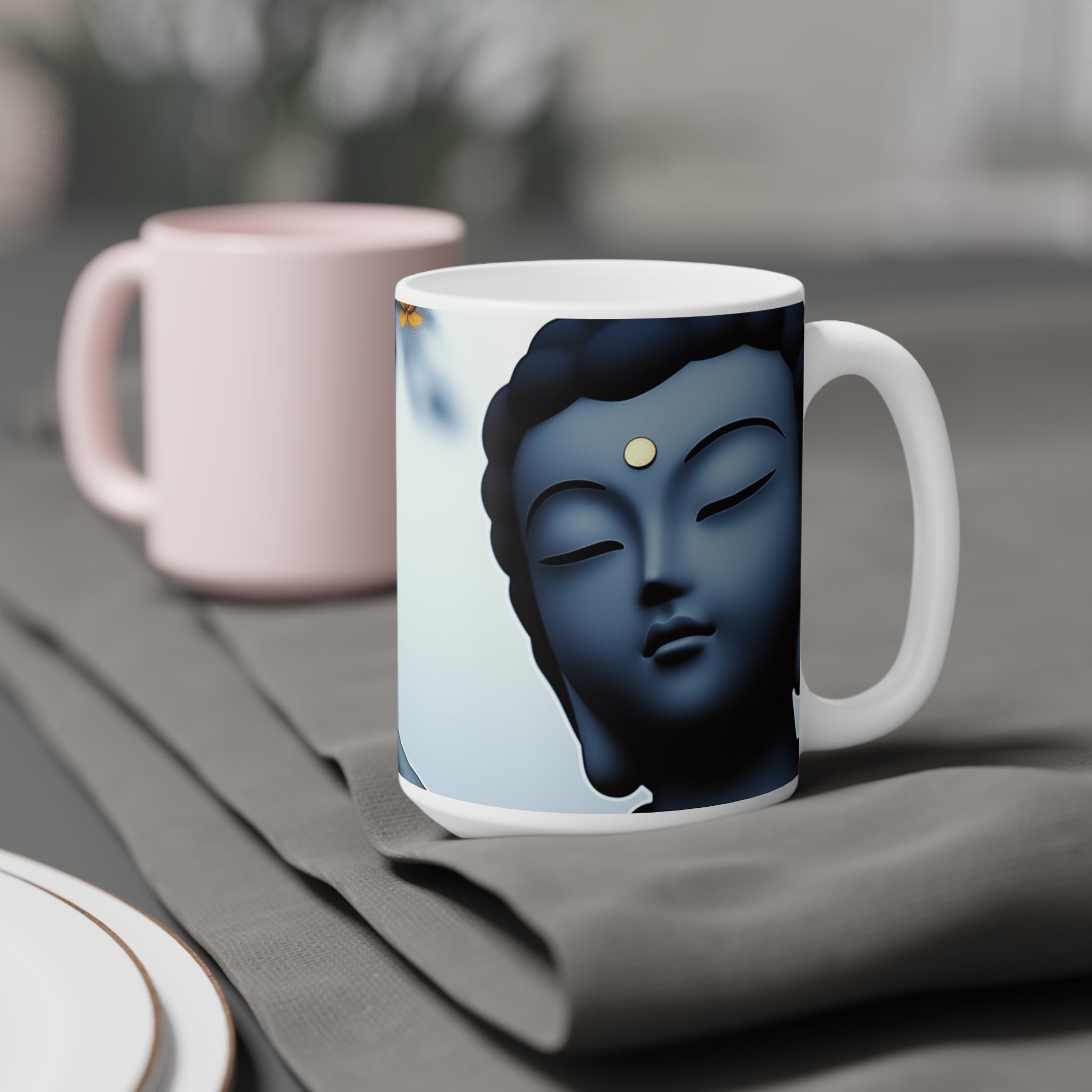 Serene Nature Ceramic Mug - Autumn Leaves Design (11oz, 15oz, 20oz)